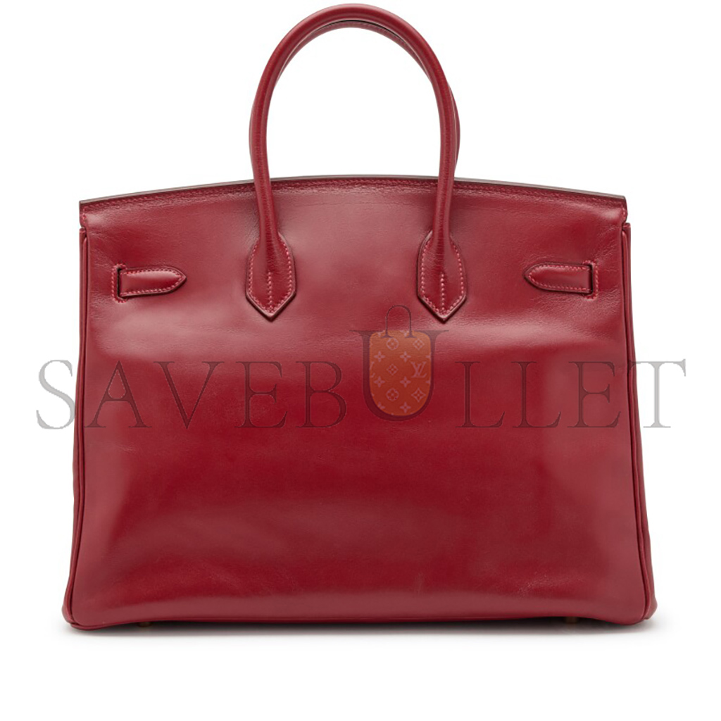 HERMES MASTER BIRKIN 30 BOX LEATHER RED GOLD BUCKLE H029281CK69 (30*23*15cm)